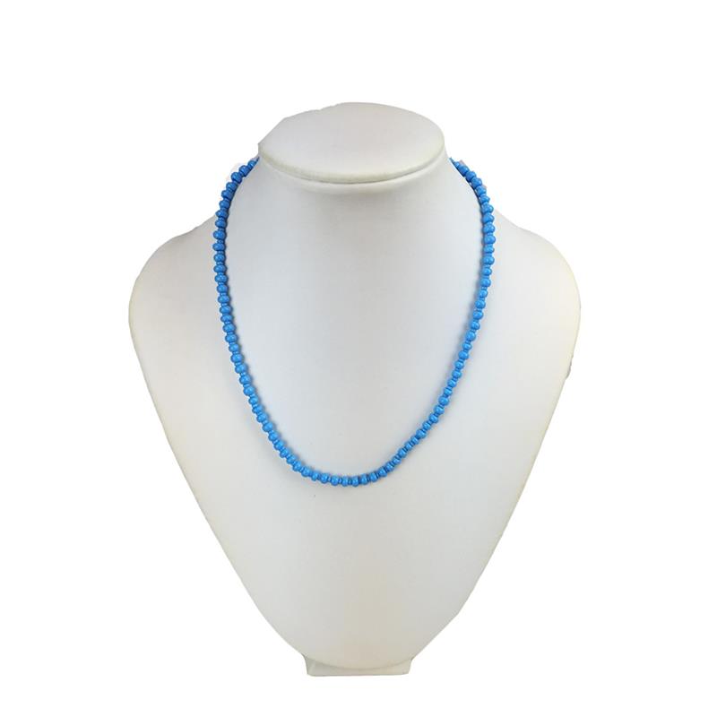 Collana realizzata artigianalmente con perline Magatama Toho Opaque Turquoise