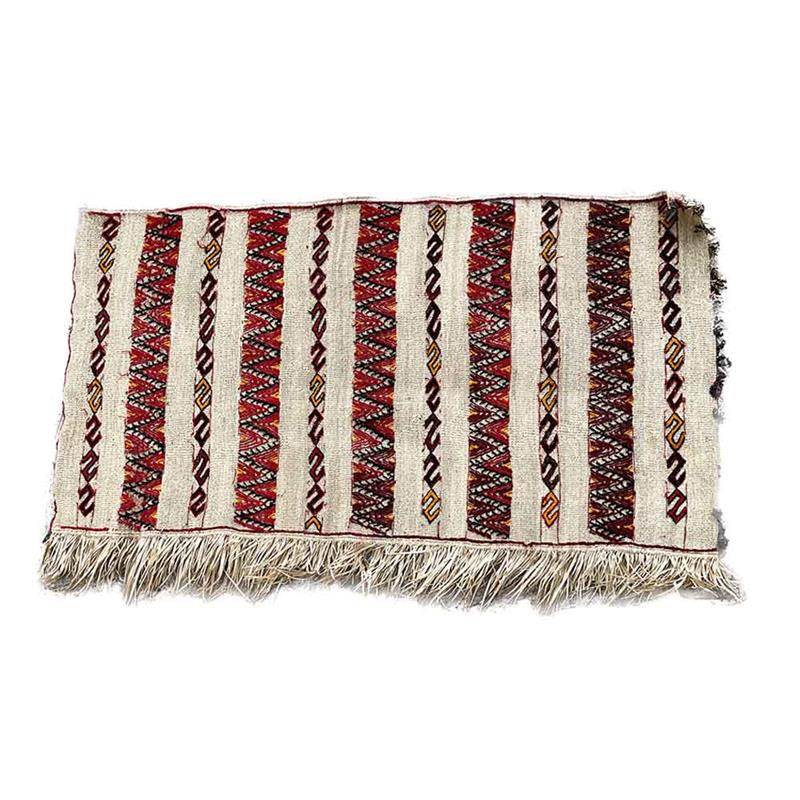 Tappeto marocchino in fibra intrecciata e ricamo in stoffa - Dimensioni cm185*120